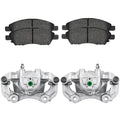 AutoShack Front Brake Calipers and Ceramic Pads Kit Driver and Passenger Side Replacement for 2012-2014 2015 2016 2017 2018 2019 Nissan Versa 2014-2019 Versa Note 2015-2016 Micra 1.6L FWD BCPKG0966