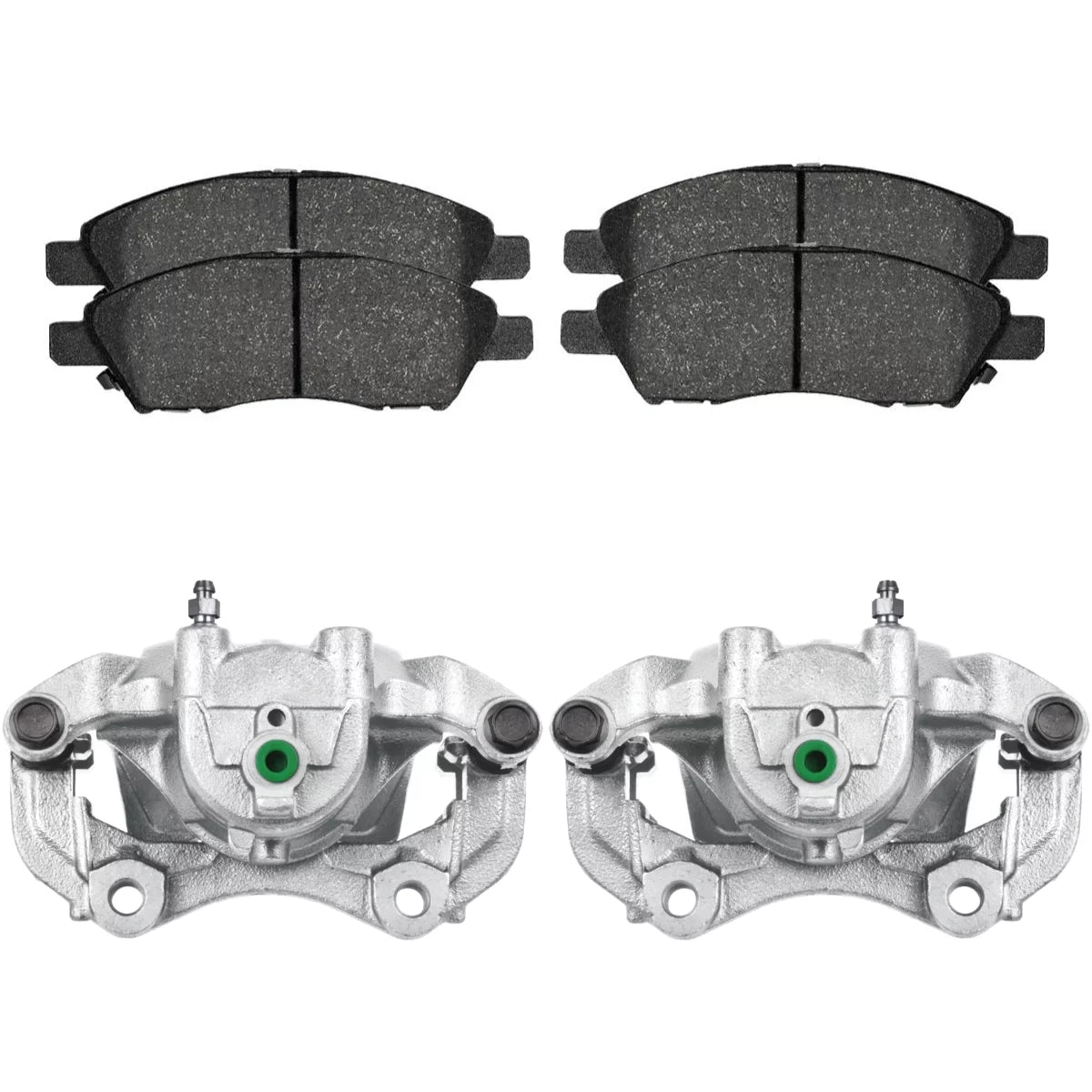 AutoShack Front Brake Calipers and Ceramic Pads Kit Driver and Passenger Side Replacement for 2012-2014 2015 2016 2017 2018 2019 Nissan Versa 2014-2019 Versa Note 2015-2016 Micra 1.6L FWD BCPKG0966
