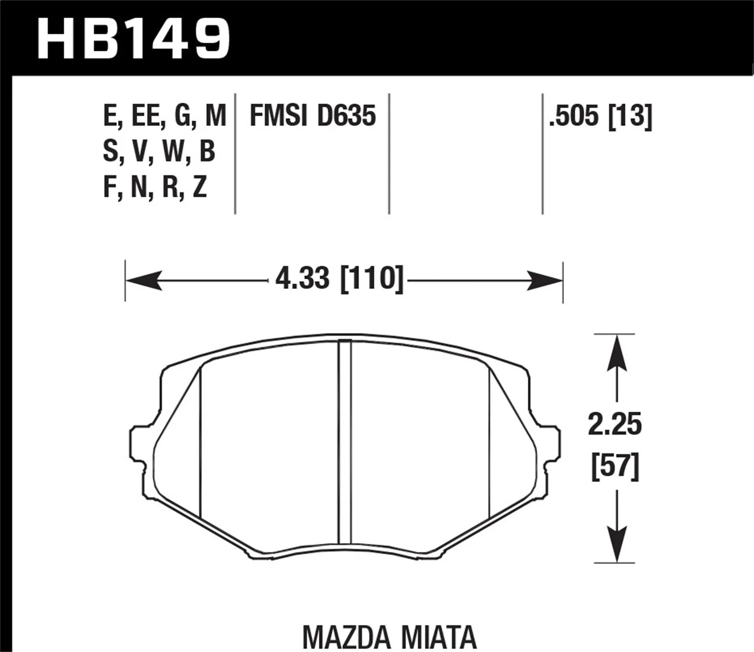 Hawk Performance HB149E.505 Brake Pads - Blue 9012 Compound - Front - Set of 4 Fits select: 1994-1997,1999-2003 MAZDA MX-5 MIATA