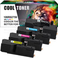 Cool Toner Compatible Toner Replacement for Xerox 106R02756 106R02757 106R02758 106R02759 WorkCentre 6027 6025 Phaser 6022 6020 Printer Ink Black Cyan Magenta Yellow, 4-Pack