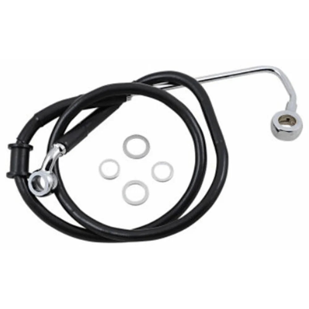 BRAKE LINE For Harley-Davidson Breakout Fatboy Fatboy Lo Softail BLACK +2