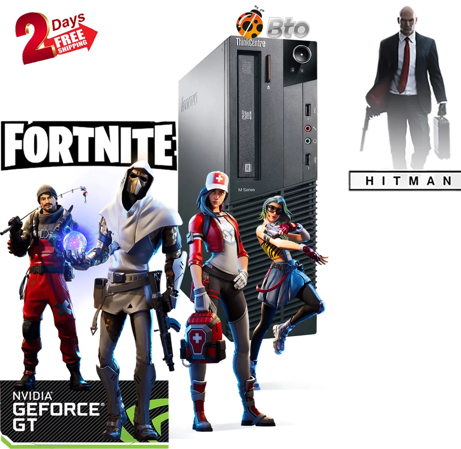 Pre-Owned Gaming Lenovo Thinkcentre M82 SFF Desktop Computer Core i5, 16GB Ram, 1TB HDD, Nvidia GT 730 4GB, Keyboard & Mouse, WiFi, Bluetooth, Win10 Home (Refurbished)