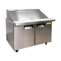 48 in. Commercial Mega Top Sandwich, Salad Prep Table Two-Door Refrigerator 9.5 Cu. Ft. 47.8 x 34 x 46 in.