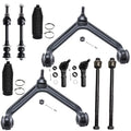 Detroit Axle - 10pc 2WD Front Upper Control Arms Sway Bars Tie Rods w/Boots Replacement for Dodge Ram 1500 Fits select: 2003-2005 DODGE RAM 1500 ST/SLT