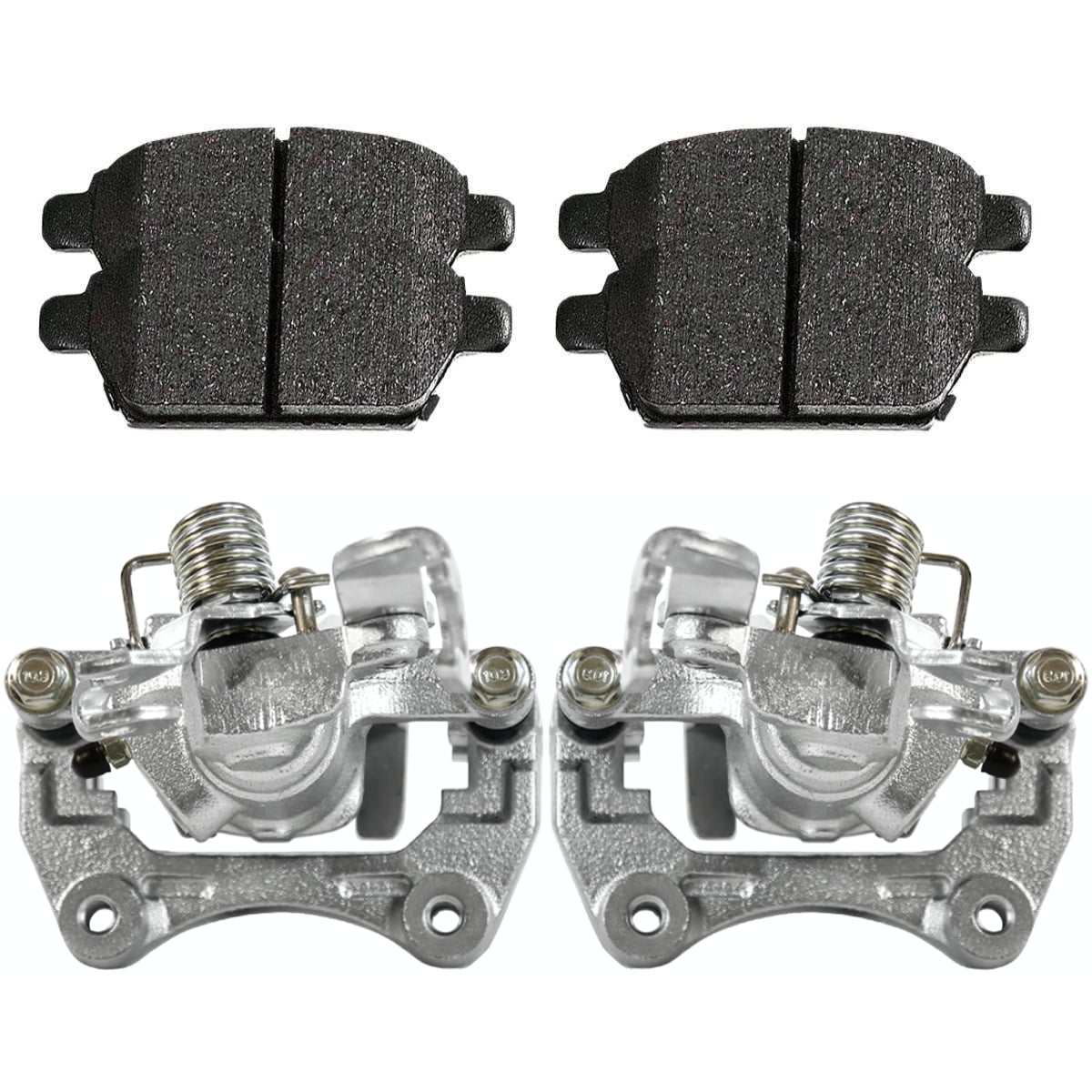 AutoShack Rear Brake Calipers and Performance Ceramic Pads Kit Driver and Passenger Side Replacement for Mercury Milan Lincoln Zephyr 2007-2012 MKZ 2006-2012 Ford Fusion 2006-2013 Mazda 6 V6 BCPKG1013