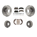 Transit Auto - Front Rear Disc Brake Rotors Ceramic Pads And Drum Kit For 1990-2002 Chevrolet Astro GMC Safari AWD K8C-102486