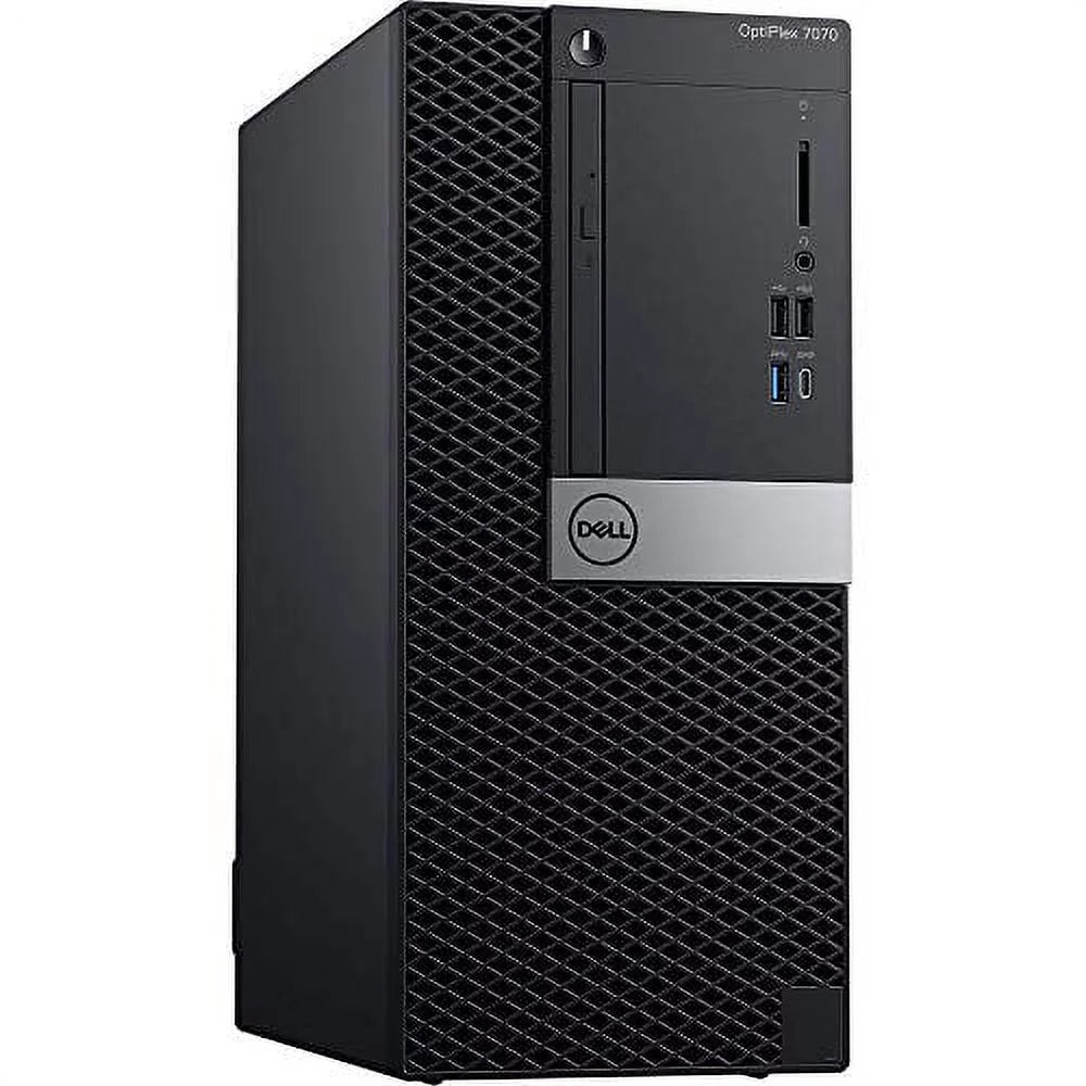Dell OptiPlex 7070mt Computer Intel 9th Gen i7-9700 3.0GHz (Up to 4.8GHz) 8-Cores 12MB 65W CPU 16GB DDR4-2666MHz Memory 256GB NVMe PCIe SSD 1TB 7200RPM SATA HDD AMD Radeon? R5 430 2G Windows 10 Pro
