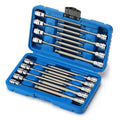 CASOMAN 3/8Drive Extra Long Ball-End Hex Bit Socket Set, 18 Piece Allen Socket Set, Metric & SAE, 3mm to 10mm, 1/8 to 3/8, CR-V and S2 Steel