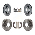 Transit Auto - Front Rear Disc Brake Rotors Ceramic Pads And Drum Kit For Jeep Patriot Compass Dodge Caliber Chrysler Sebring Avenger K8A-105168