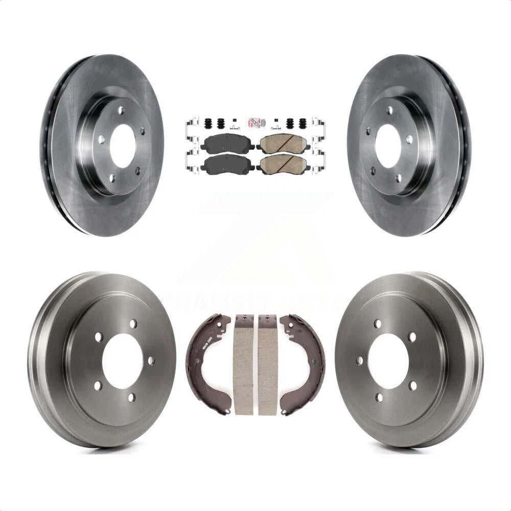 Transit Auto - Front Rear Disc Brake Rotors Ceramic Pads And Drum Kit For Jeep Patriot Compass Dodge Caliber Chrysler Sebring Avenger K8A-105168