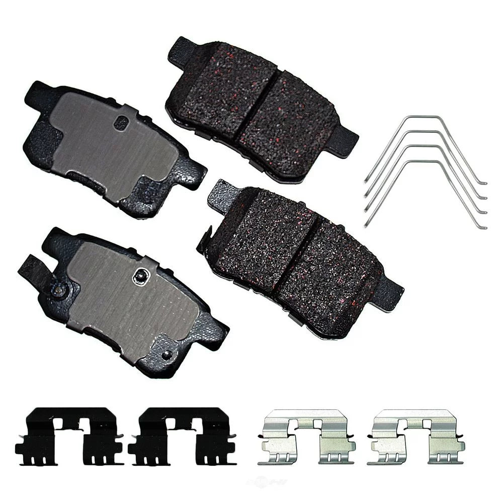 Akebono PRO-ACT Ultra-Premium Brake Pad Set, 0eramic w/ Hardware Fits select: 2008-2017 HONDA ACCORD, 2009-2014 ACURA TSX