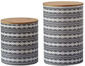2-PC Large Aztec Design Canister Set