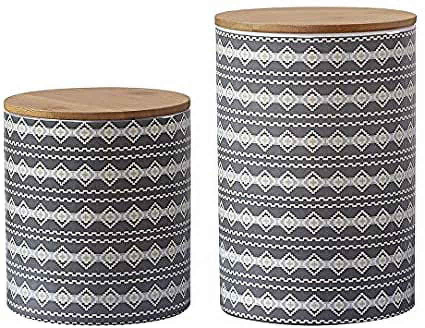 2-PC Large Aztec Design Canister Set