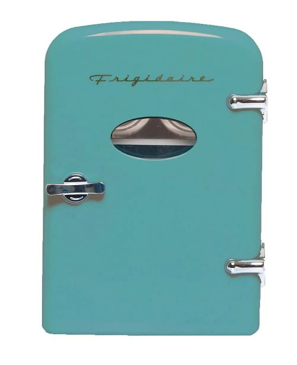 Restored Frigidaire EFMIS129-BLUE Portable Retro 6-can Mini Fridge, Blue (Refurbished)