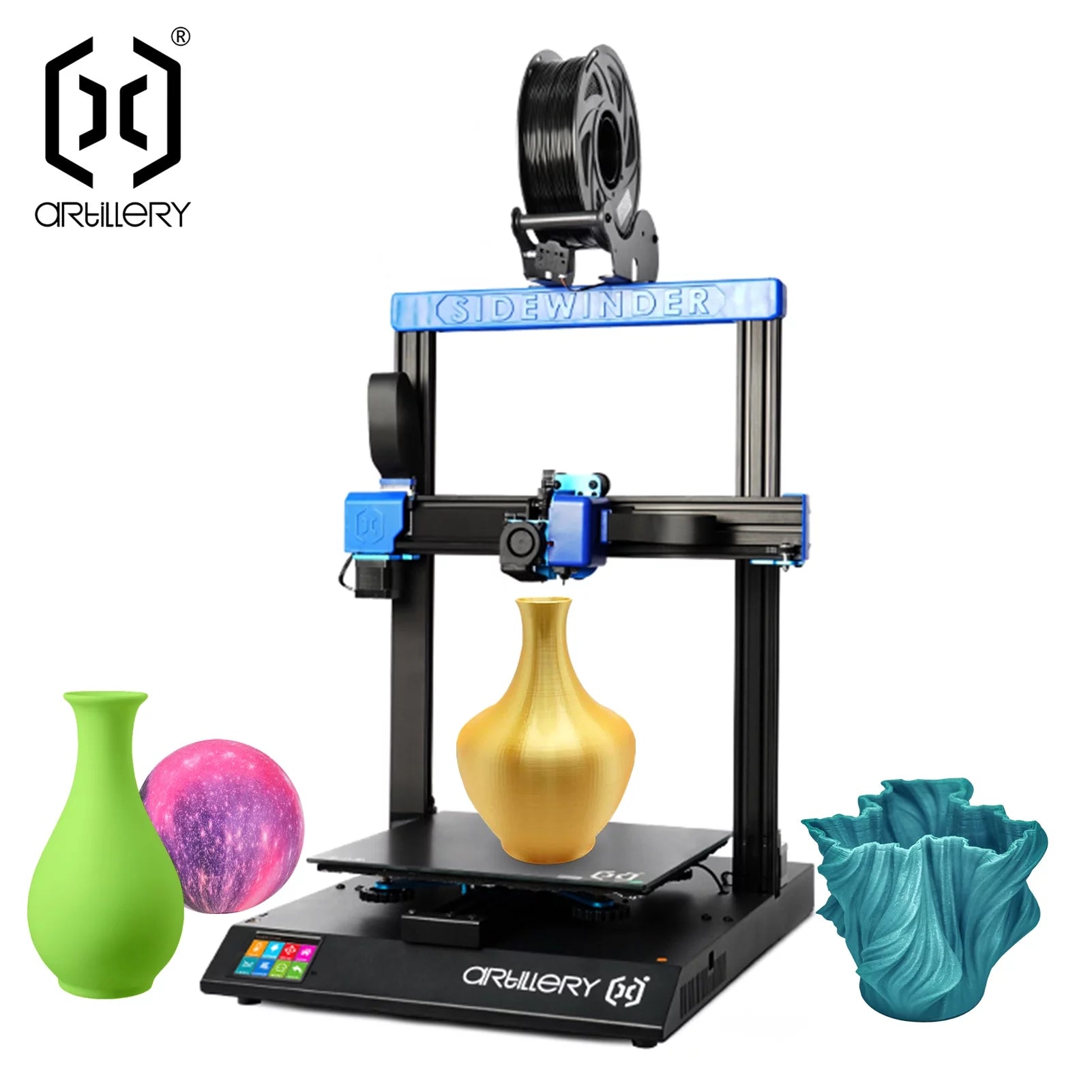 Artillery 3D Printer,Printer 300x300x400mm Size Print Auto Quiet Support Fialment Run-out Size With 2.8in With 2.8in Tempered -x2 3d Printer -off Resume Print 2.8in Tempered Support