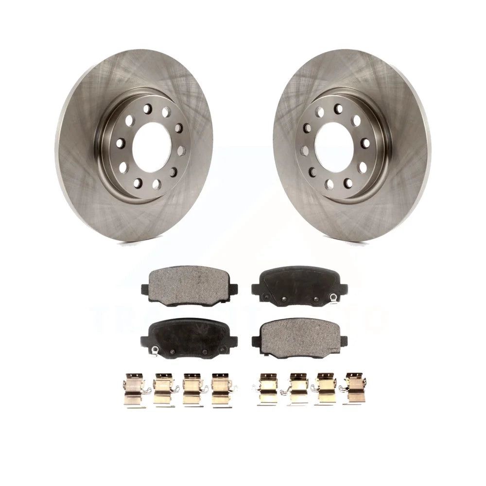 Transit Auto - Rear Disc Brake Rotors And Semi-Metallic Pads Kit For Jeep Cherokee Chrysler 200 K8F-101680