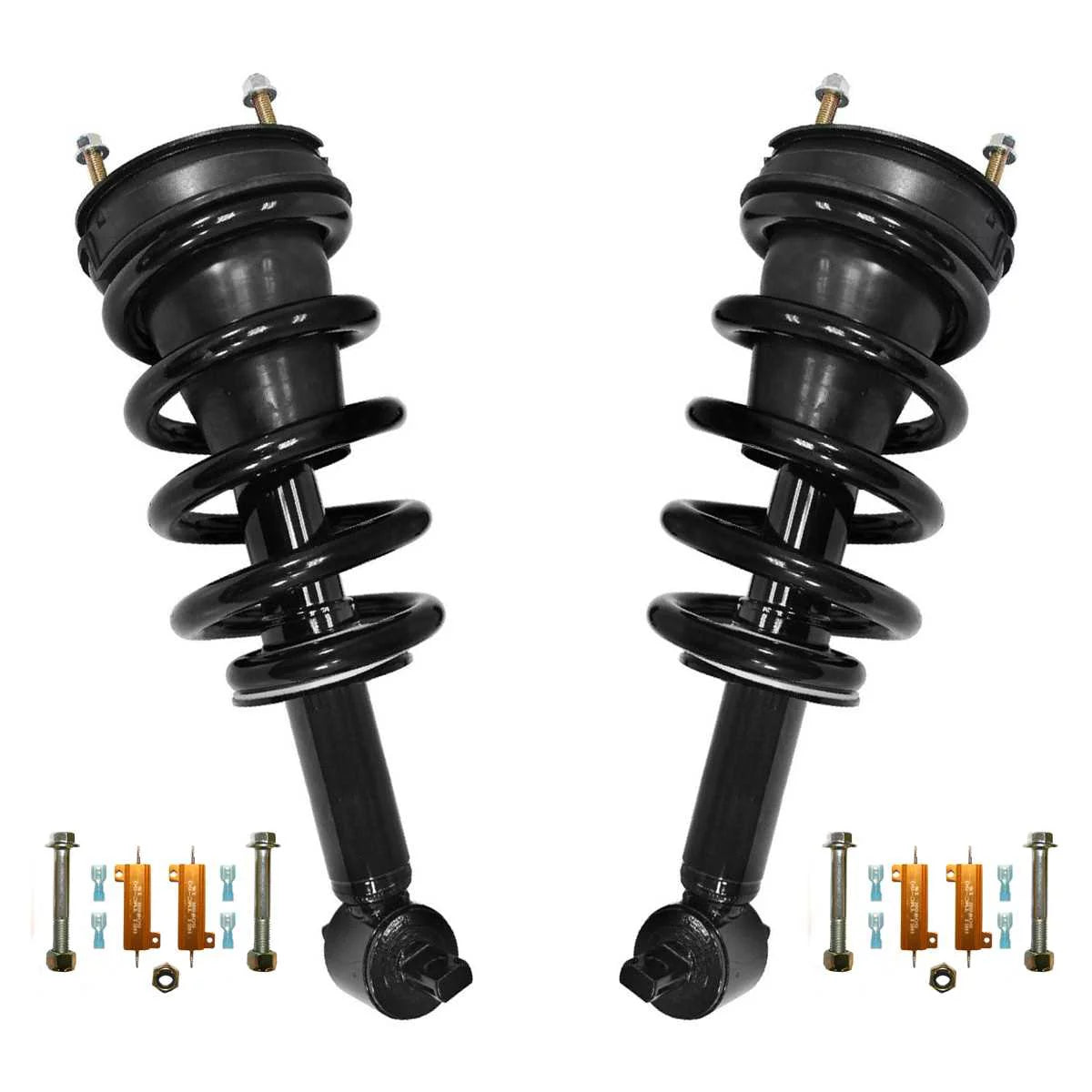 AutoShack Front Air to Shock Coil Spring Conversion Kit Set Replacement for GMC Yukon XL 1500 Cadillac Escalade ESV Escalade EXT 2007-2012 Chevrolet Tahoe Suburban 1500 Avalanche 4WD AWD RWD SCK25133