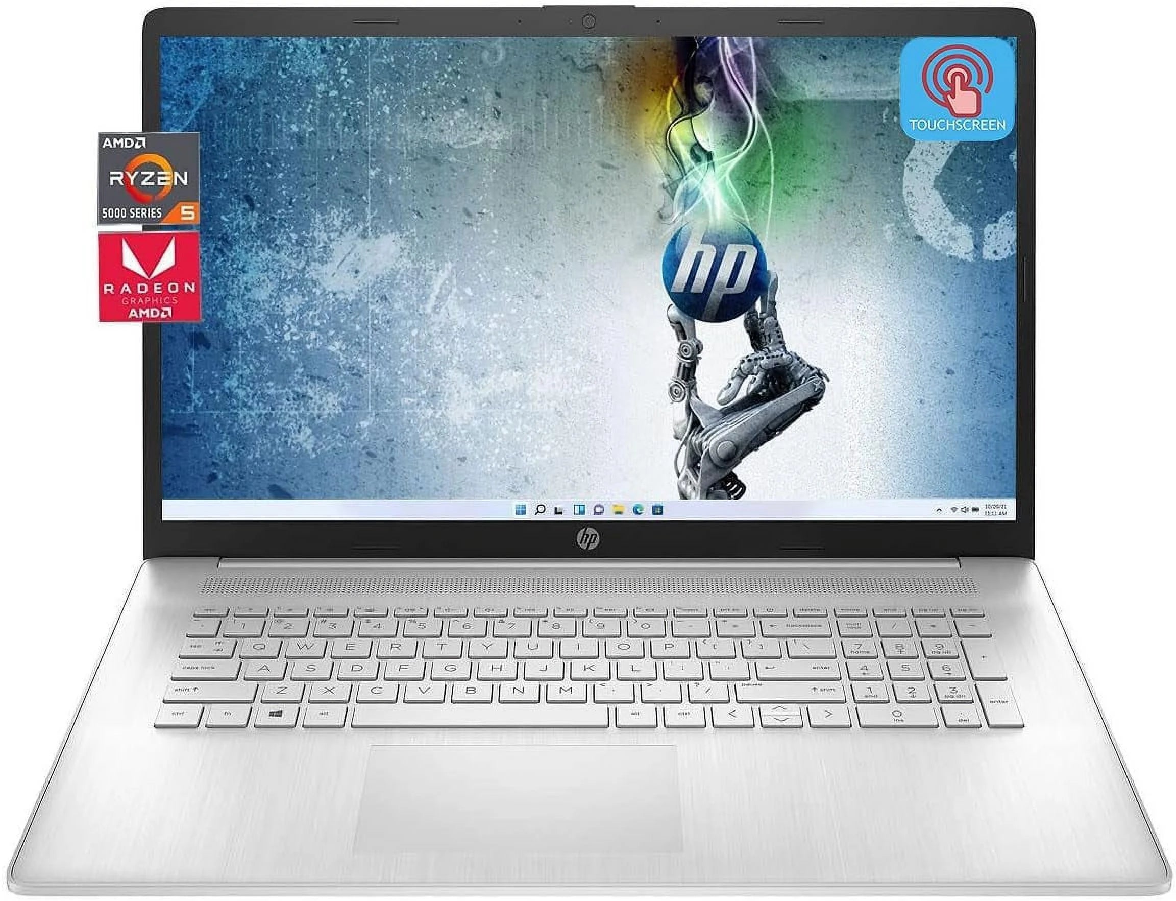 Newest HP 17 Laptop, 17.3 HD+ Touchscreen Display, AMD Ryzen 5 7530U (Beats i7-1165G7), 32GB RAM, 512GB SSD, Wi-Fi 6,Bluetooth, Webcam, HDMI, Windows 11 Pro, Silver