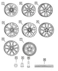 New Genuine Mopar Wheel Aluminum 2021-2023 OE 7AR61LS1AA