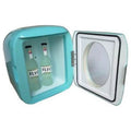 Restored Frigidaire Retro Mini Fridge, 12/ 9 liters Cans Beverage Cooler, 100% Freon-Free & Eco Friendly Perfect for Home, Office, or Cars. Includes Plugs for Home Outlet & 12V Car Charger - Blue (Refurbished)