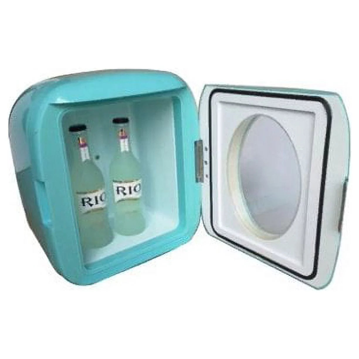 Restored Frigidaire Retro Mini Fridge, 12/ 9 liters Cans Beverage Cooler, 100% Freon-Free & Eco Friendly Perfect for Home, Office, or Cars. Includes Plugs for Home Outlet & 12V Car Charger - Blue (Refurbished)