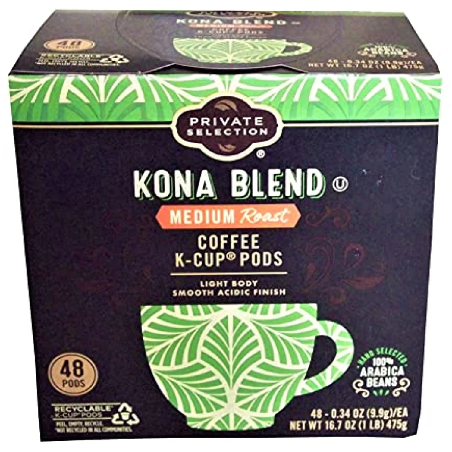 Private Selection Kona Blend Coffee Individual Serving Pods K-Cup