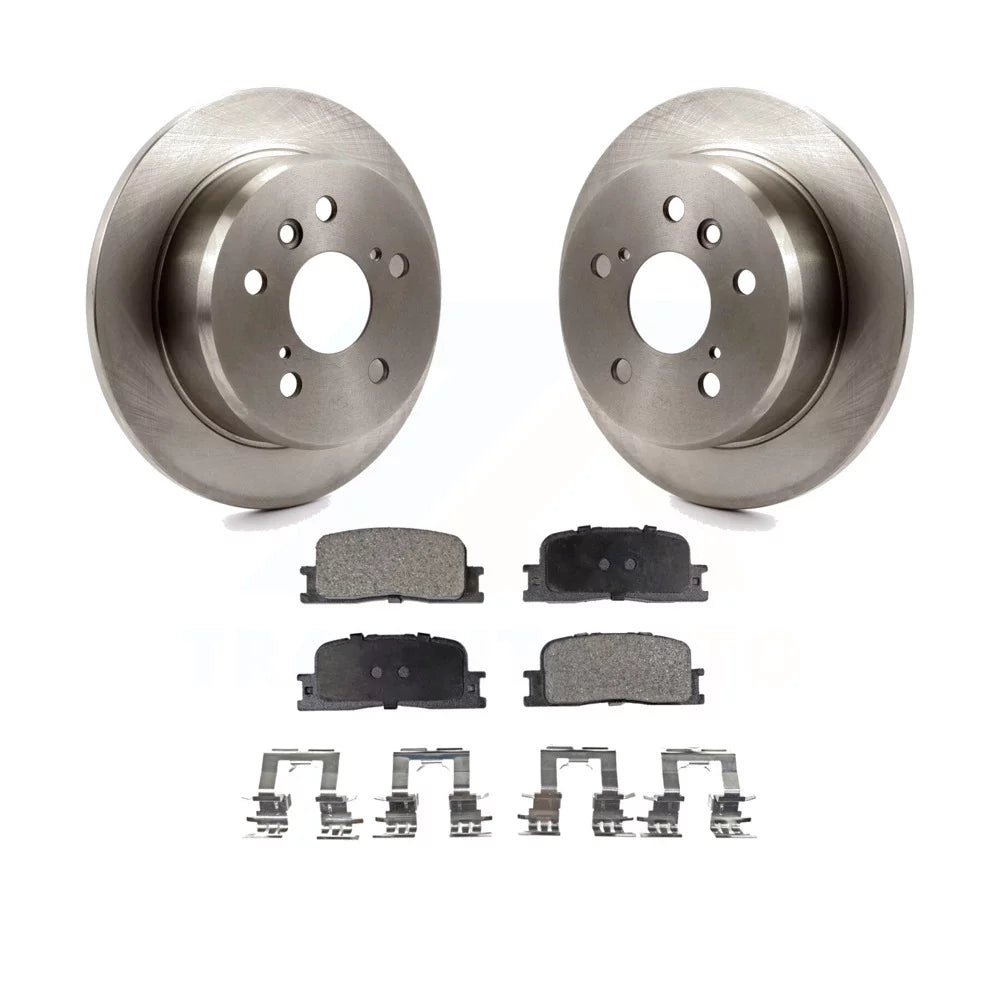 Transit Auto - Rear Disc Brake Rotors And Ceramic Pads Kit For Toyota Camry Lexus ES330 ES300 K8T-101871
