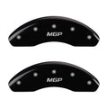 MGP 4 Caliper Covers Engraved Front & Rear MGP Black finish silver ch