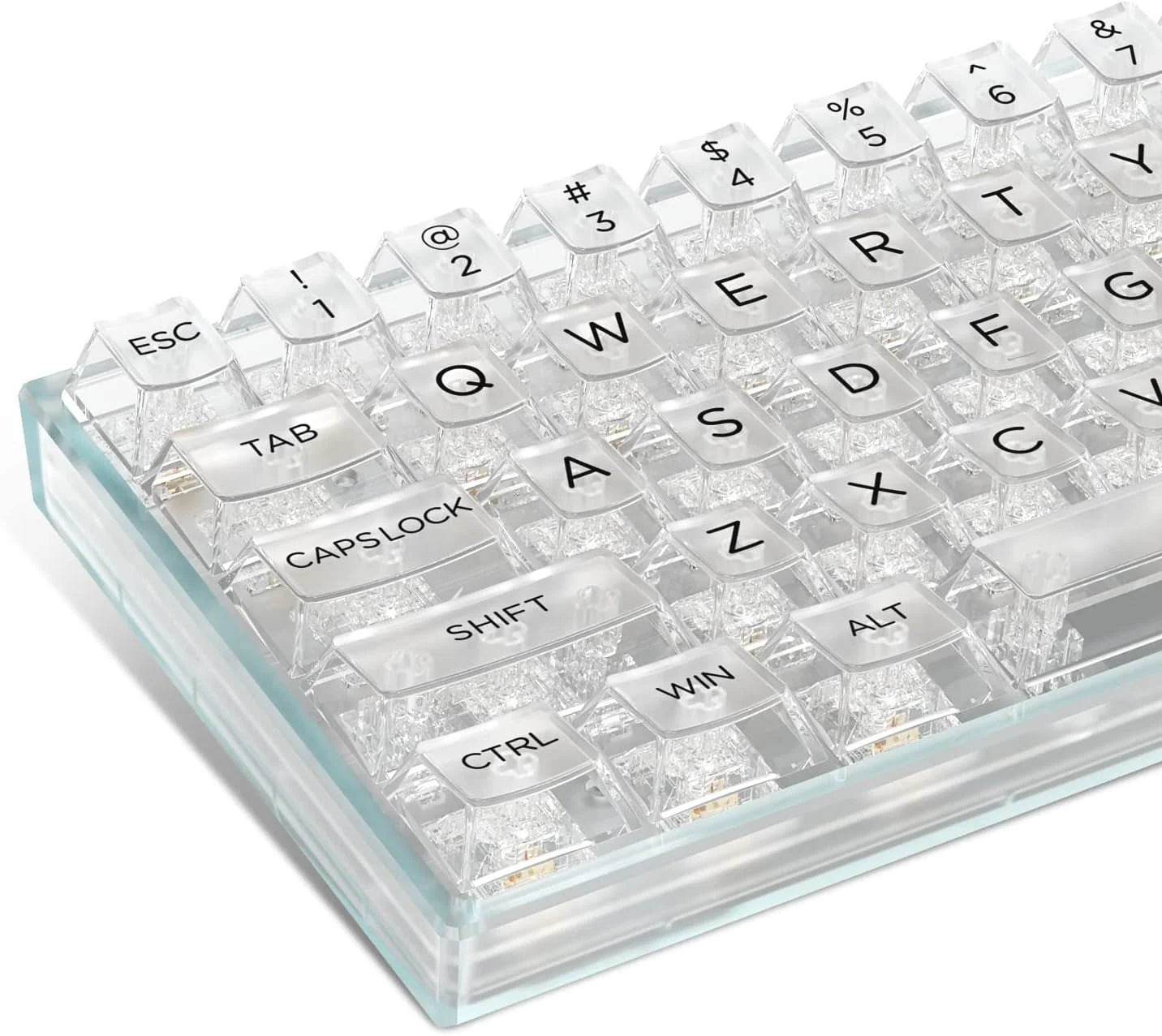 XVX 140 Keys Clear Keycaps Full Set, Custom Cherry Profile Keycaps, Transparent PC Material Keycaps for 60%