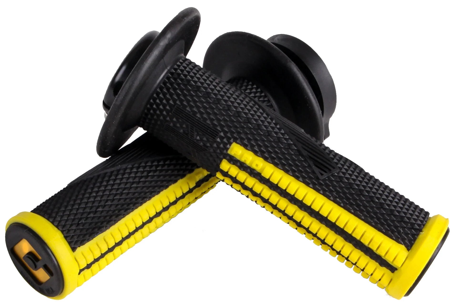 ODI Emig Pro V2 Black/Yellow Lock-On Grips (H36EPYB)