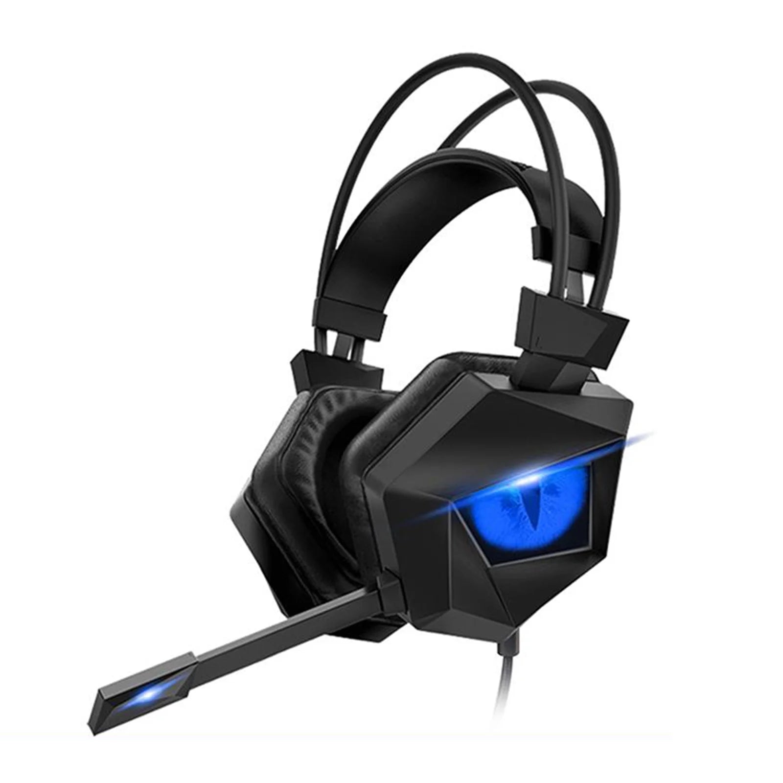 TAIOU USB Wired Gaming Headset - Virtual 7.1 Surround Sound - Headphones with Microphone - Blue Breathing LED Light - for PC and Laptop - Walmart Compliant