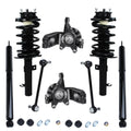 Detroit Axle - Front Steering Knuckles Hub Struts w/Coil Spring Shock Absorbers Sway Bars Kit Replacement for 2006-2011 Ford Focus 2.0L