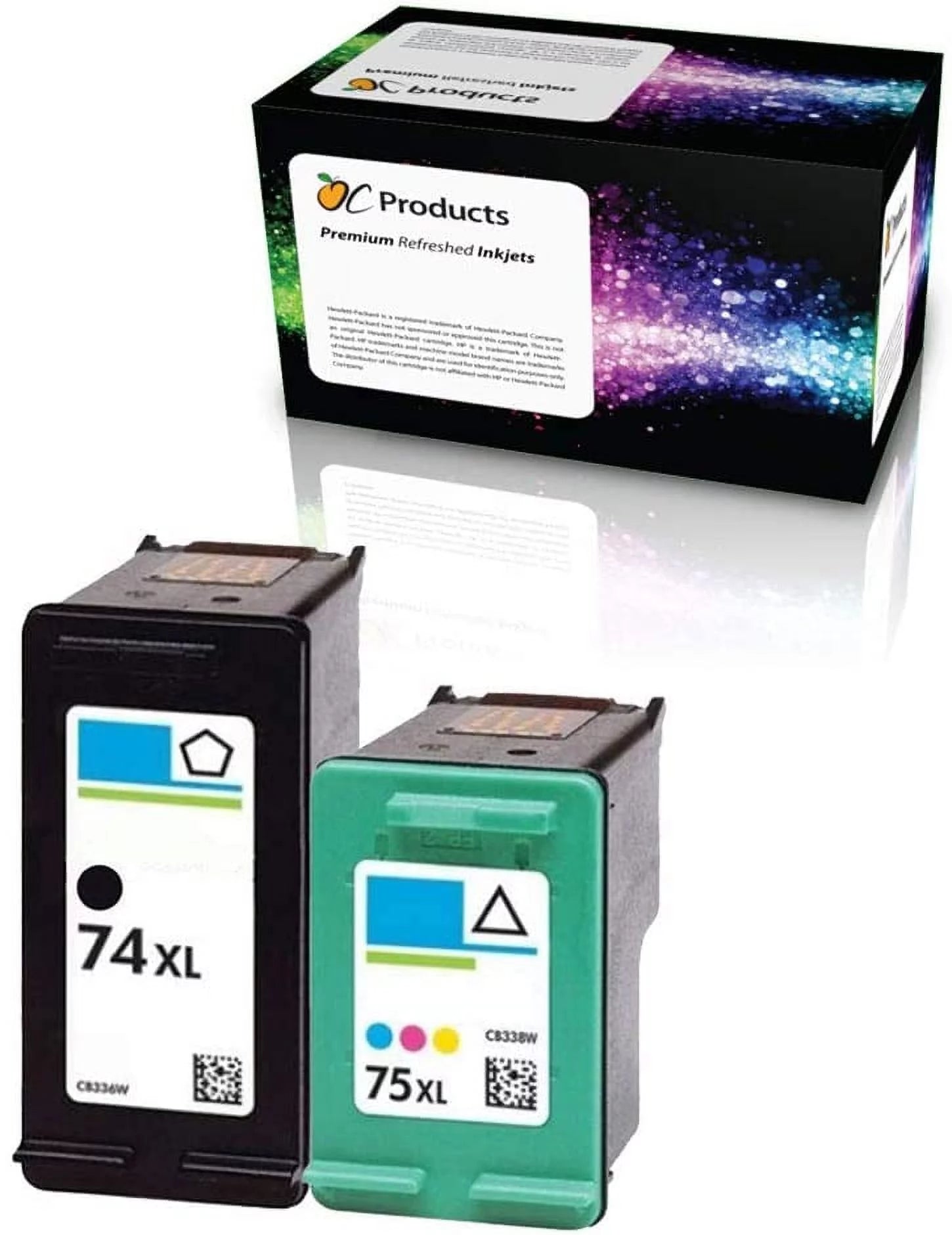 Refil HP 74XL 75XL Ink Cartridge Replacement for HP Officejet J6480 Photosmart C4400 C4380 C4500 Deskjet