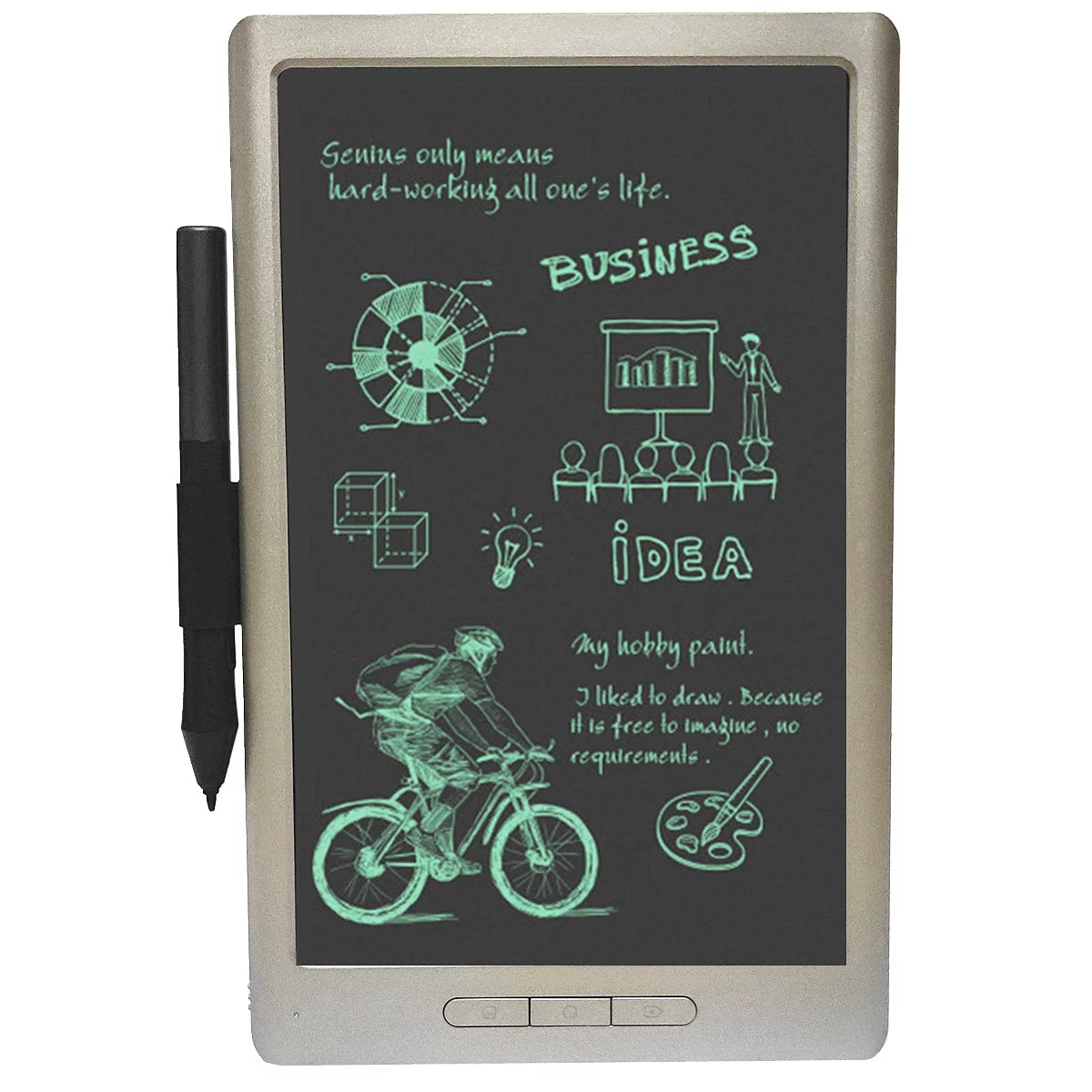 10¡¯¡¯ Smart Office Writing Pad Inspiration Sketchbook Drawing Note Pad with Stylus Pen for Hand-paintingTravelling Gold Bronze