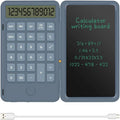 Basic Calculator Notepad with 6.5 Inch LCD Writing Tablet, Rechargeable, Lock Button and E-Pen,12 Digit Display, Also Inkless Drawing/Memo Pads/Planning Boards, Hand-held for Daily and Basic Office