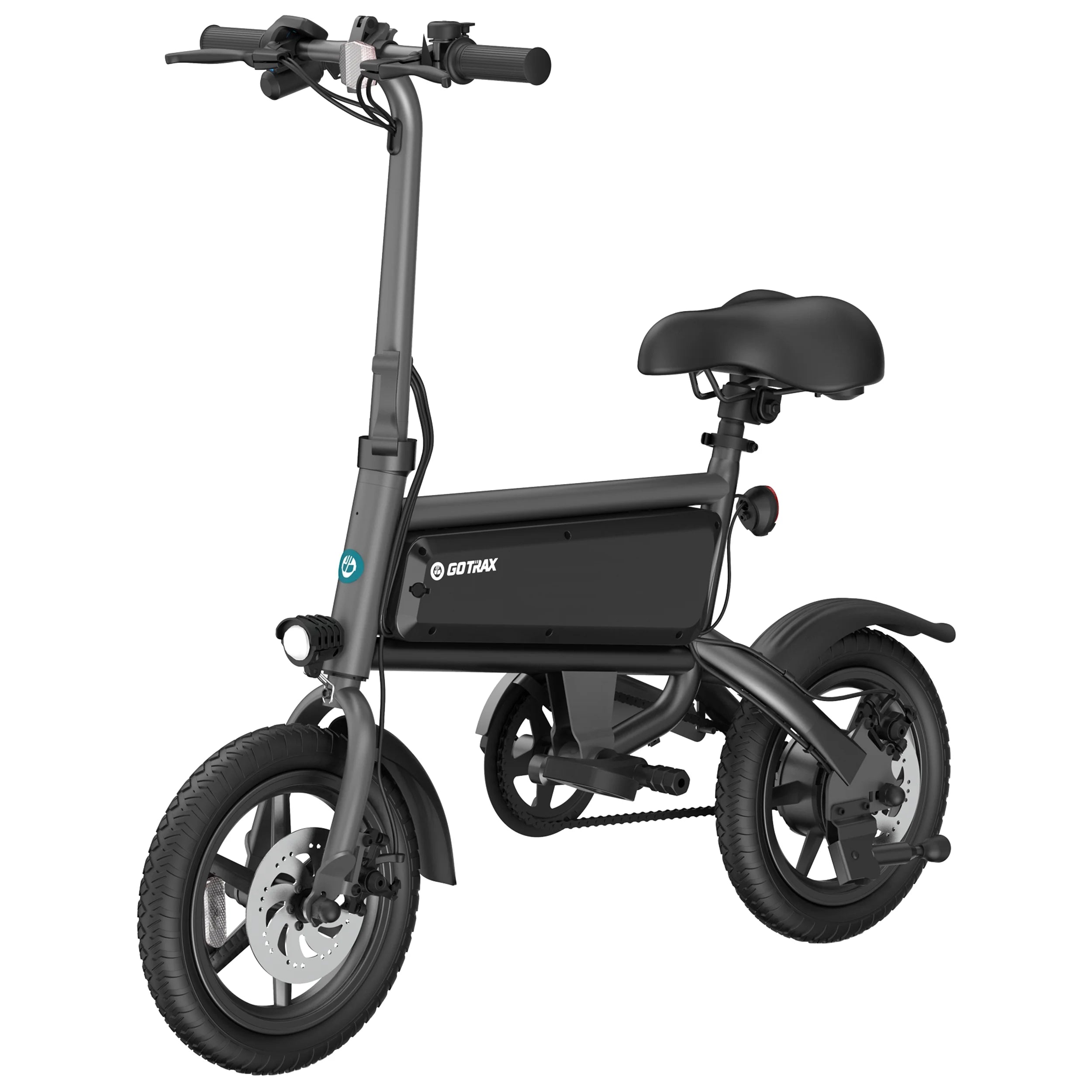 GOTRAX S2 14 Folding Electric Bike for Adults and Teens, 250W 15.5Mph, 15Miles LED Display Mini E-Bike for Commuting