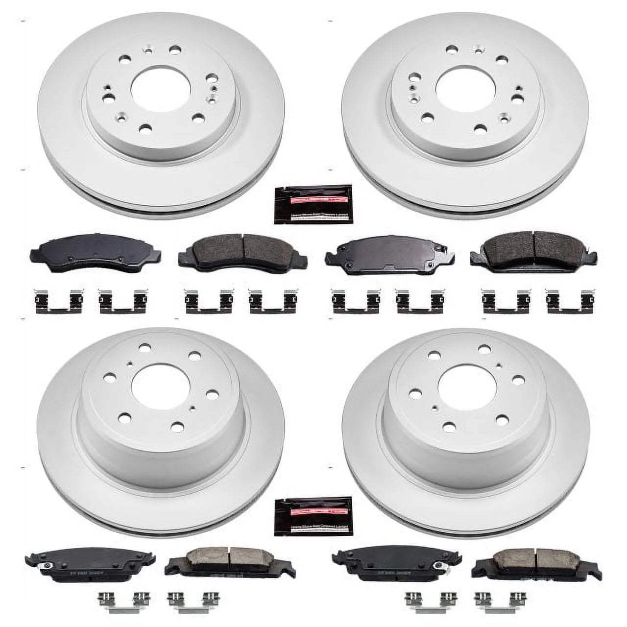 Power Stop Front, Rear Geomet Coated Brake Kit CRK6560