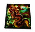 Colorful Chinese Dragon In The Moonlight Digital Oriental Art Drawing Book 8 x 8 inch db-116228-1
