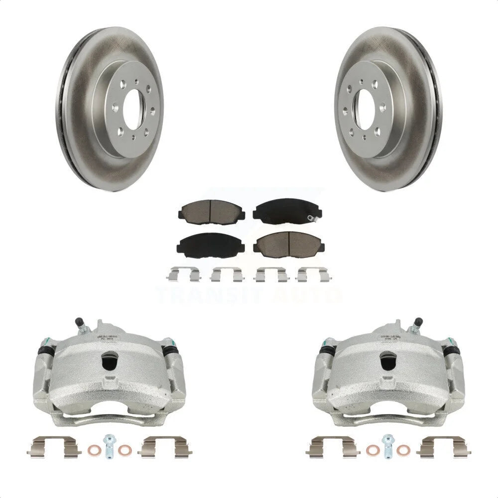 Transit Auto Front Disc Brake Caliper Coated Rotors And Ceramic Pads Kit For Honda Civic KCG-100615C