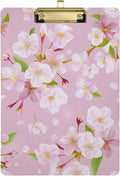 KXMDXA Cherry Blossom Spring Clipboard Hardboard Wood Nursing Clip Board and Pull for Standard A4 Letter 13x9 inches