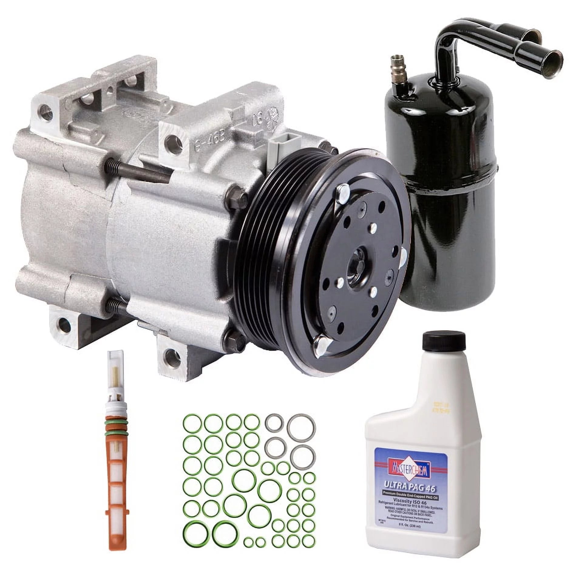 For Ford Mustang 4.0L V6 2005 2006 S197 OEM AC Compressor w/ A/C Repair Kit - Buyautoparts