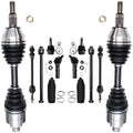 Detroit Axle - Complete 12-Piece Front Suspension Kit for 2002-05 Dodge Ram 1500 4x4 ONLY - Front : 2 CV Axles, 2 Lower Ball Joints, All 4 Tie Rod, 2 Sway Bar, 2 Tie Rod Boots