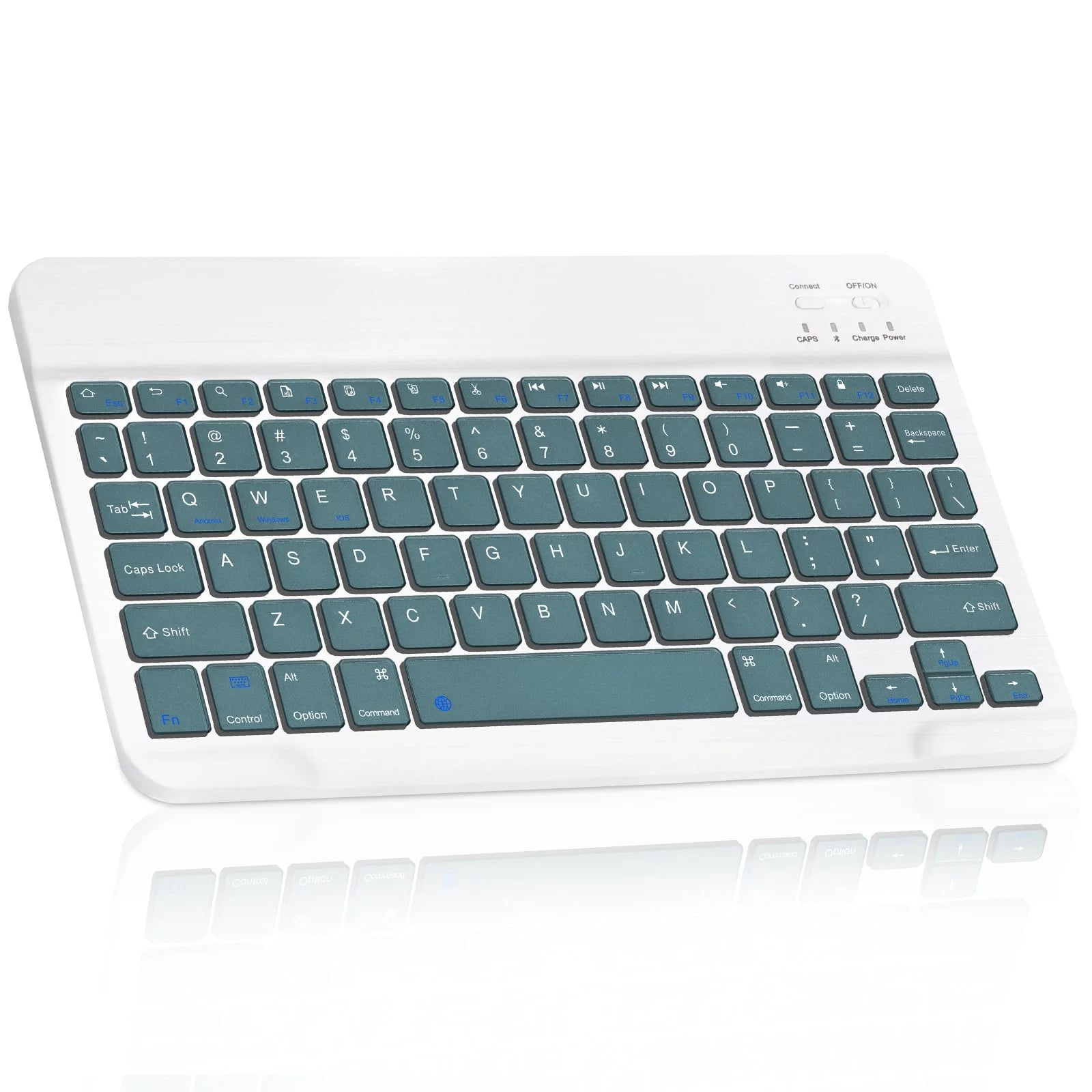 Ultra-Slim Bluetooth rechargeable Keyboard for Mate 30 RS Porsche Design and all Bluetooth Enabled iPads, iPhones, Android Tablets, Smartphones, Windows pc -Pine Green