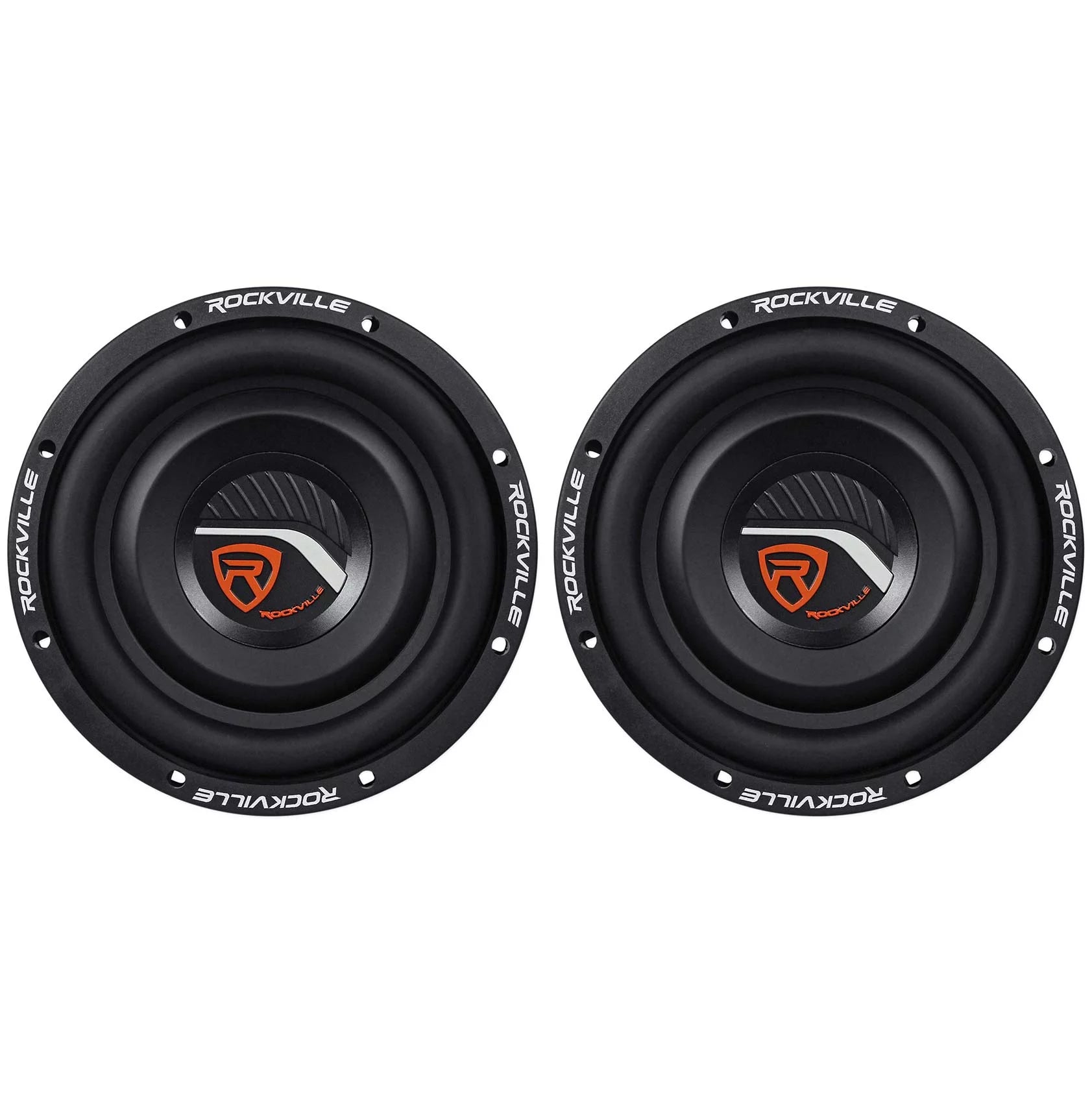 (2) Rockville W8T4-S2 8 Shallow Mount 2000w Car Subwoofers 2 Ohm Subs