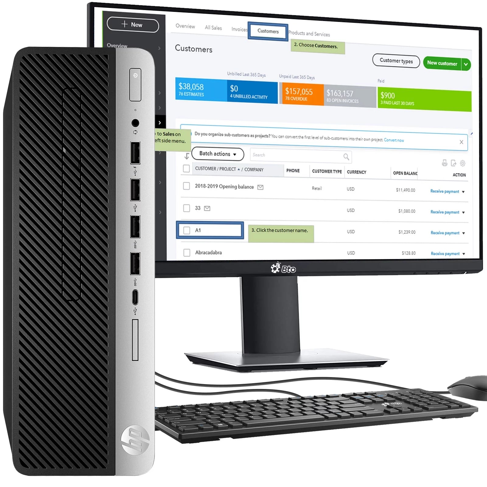 Restored HP ProDesk G5 Desktop PC Intel Octa Core i7-9700 32GB Ram 2TB SSD New 24 LED Built-in WiFi, Bto Keyboard & Mouse, Windows 11 Professional (Refurbished)