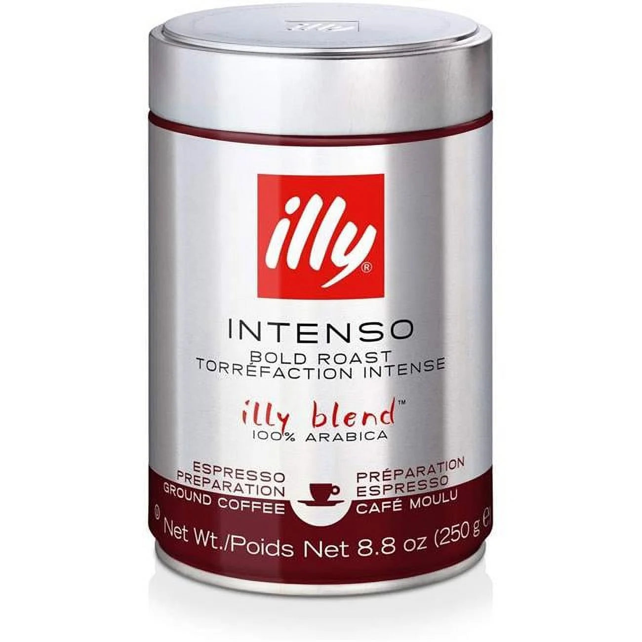 Illy illyIground4 Ground Espresso Coffee Powder, Dark Roast - Pack of 4