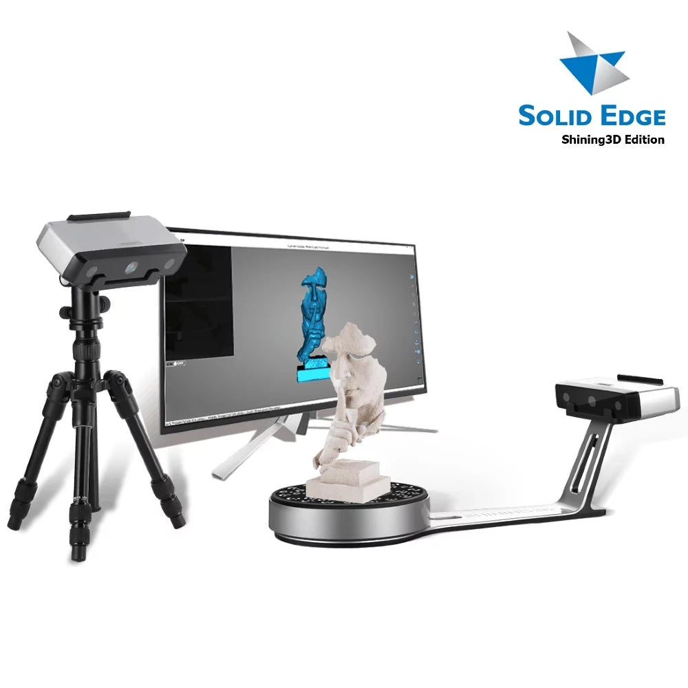 Shining3D [EinScan-SP] Desktop 3D Scanner with Solid Edge SHINING3D Edition CAD Software, 0.05mm Accuracy, 4s Scan Speed, 1200mm Cubic Max Scan Volume, Fixed/Auto Scan Mode