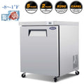 29 1-Door Commercial Stainless Steel Undercounter Work Top Freezer 8Cu.Ft ETL