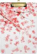 FMSHPON Blooming Cherry Tree Clipboard Hardboard Wood Nursing Clip Board and Pull for Standard A4 Letter 13x9 inches