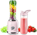 REDMOND Personal Blender Countertop Smoothie Blender 21000RPM with 2 x 20oz Travel Bottle 2 Speed, Pulse Function 6 Stainless Steel Blades BPA Free Pink
